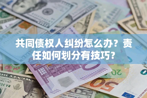 武汉共同债权人纠纷怎么办？责任如何划分有技巧？