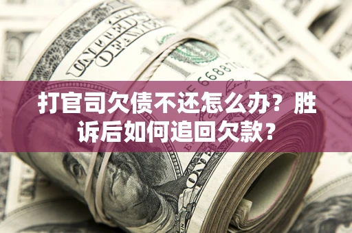 武汉打官司欠债不还怎么办？胜诉后如何追回欠款？