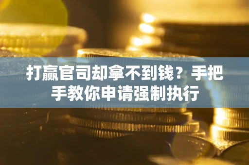 武汉打赢官司却拿不到钱？手把手教你申请强制执行