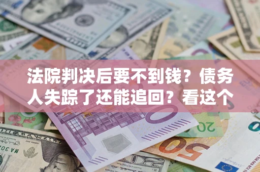 武汉法院判决后要不到钱？债务人失踪了还能追回？看这个方法！