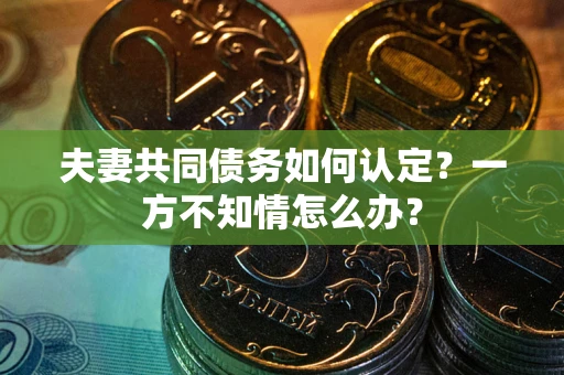 武汉夫妻共同债务如何认定？一方不知情怎么办？