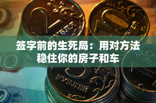武汉签字前的生死局：用对方法稳住你的房子和车