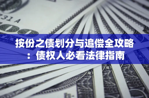 武汉按份之债划分与追偿全攻略：债权人必看法律指南