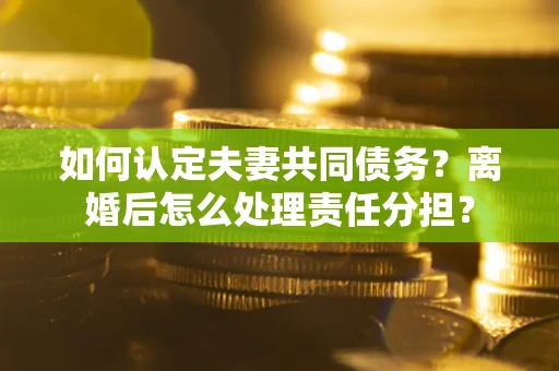 武汉如何认定夫妻共同债务？离婚后怎么处理责任分担？